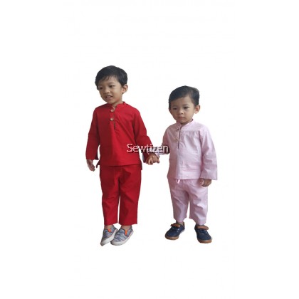 Baju Melayu Budak Warna Merah