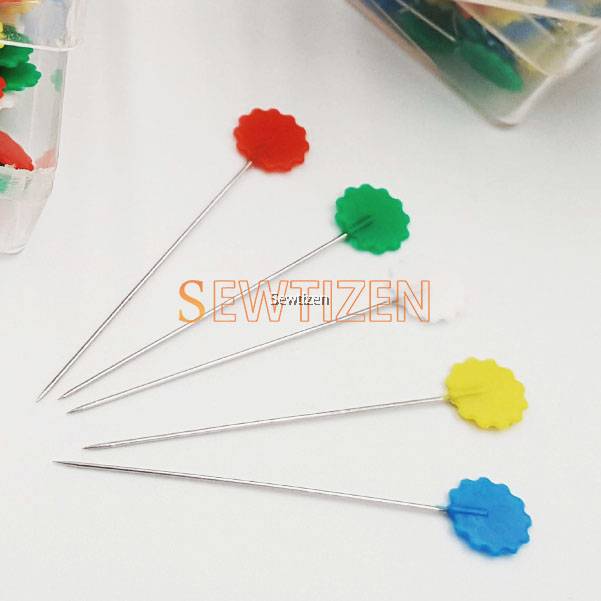 Patchwork Flower Head Sewing Pin Quilting Pin