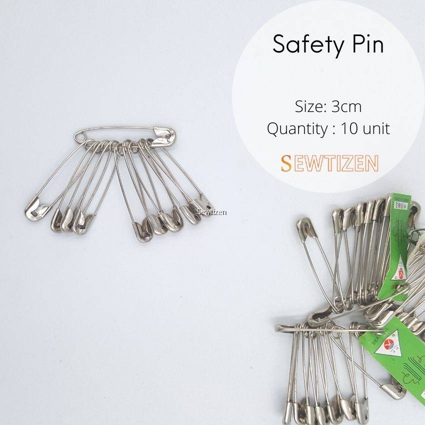 10 pcs 3cm Safety Pin (Sewing Craft Pinning/Pin Tudung)