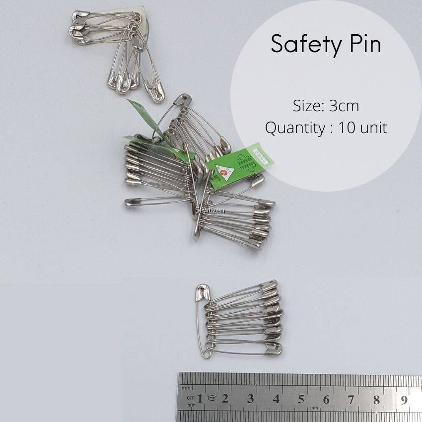 10 pcs 3cm Safety Pin (Sewing Craft Pinning/Pin Tudung)